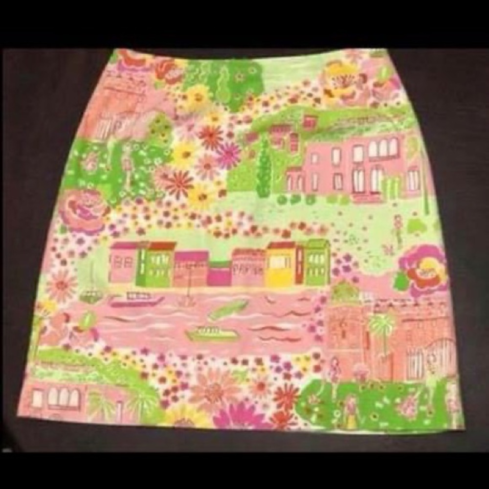 Pretty Lilly Pulitzer “Colorful World” Sz 2 Skirt